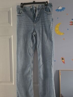 Zara Light Blue Straight Leg Women's Jeans